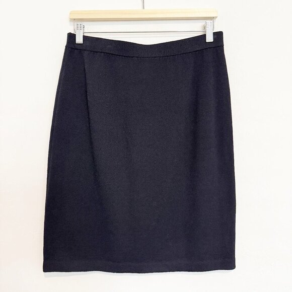 St. John Vintage High Rise Knit Elastic Waist Pull On Skirt Basics Office 10 - Picture 6 of 6